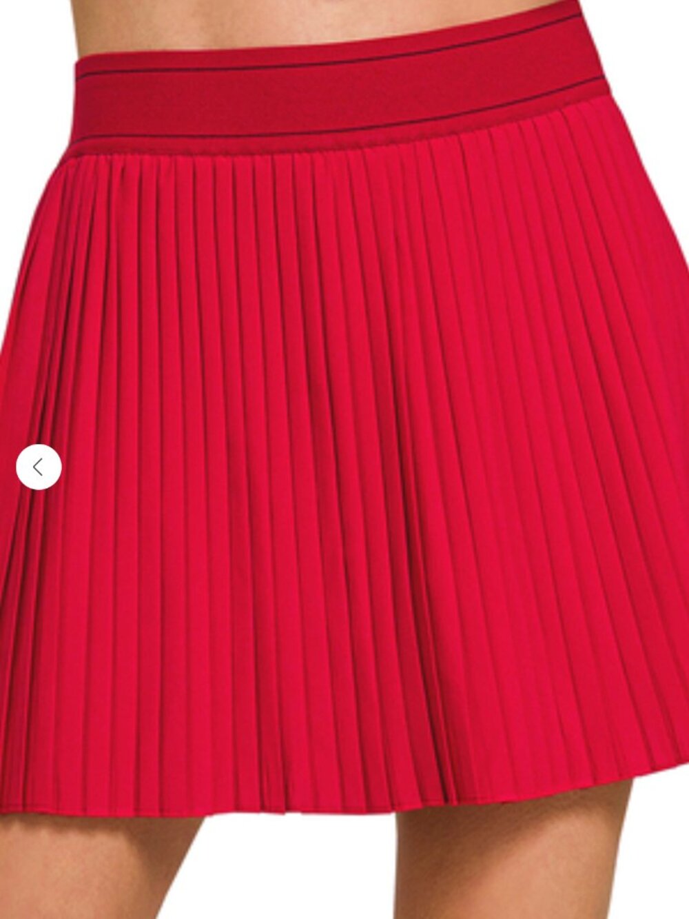 Knife Pleat Mini in Red